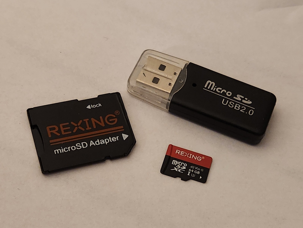REXING 64GB MicroSDXC Class 10 High Speed Card w/ SD Adapter & USB 2.0 Reader